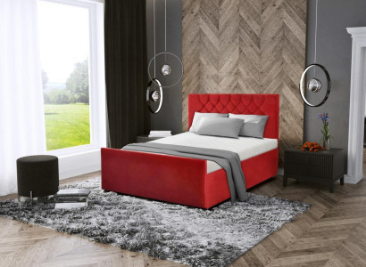Modern Bedroom Furniture Upholstery Design Textile Bed 180x200 Beds Red Double